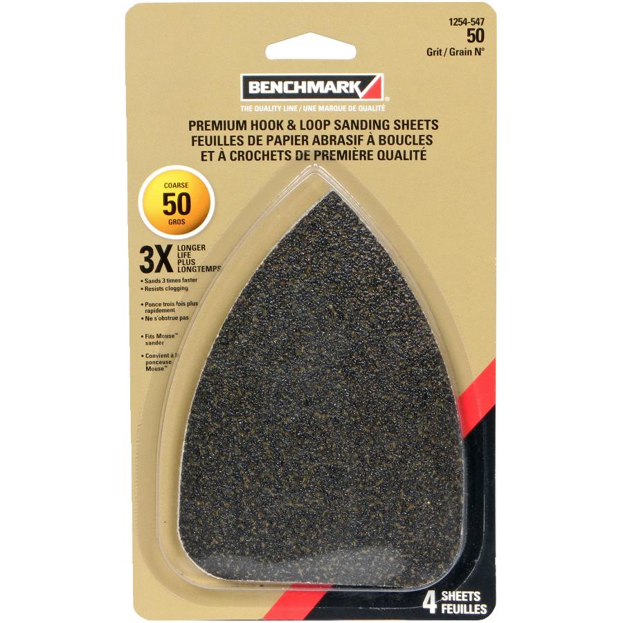 Benchmark 4 Pack 50 Grit Finish and Detail Sandpaper Weeks Home
