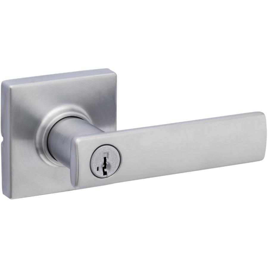 Weiser Lock Breton Entrance Leverset Satin Chrome + Smart Key