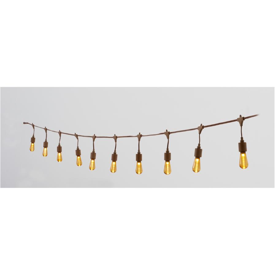 Instyle Outdoor 10 Light S10 Warm White T Drop Set With 10 Light S10 Warm White T Drop Set With Brown Wire